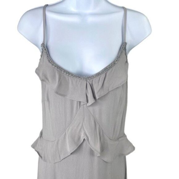 Lovestitch X Petal & Pup | NEW Tanya Beaded Maxi Dress in Grey Size L - Picture 6 of 12